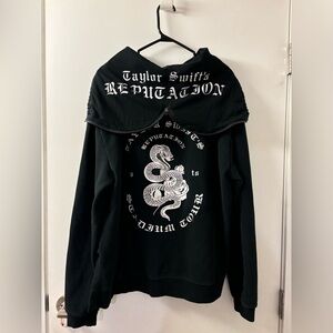 Taylor Swift Reputation Stadium Tour Hoodie with Partial Zip Hood (no keychain)